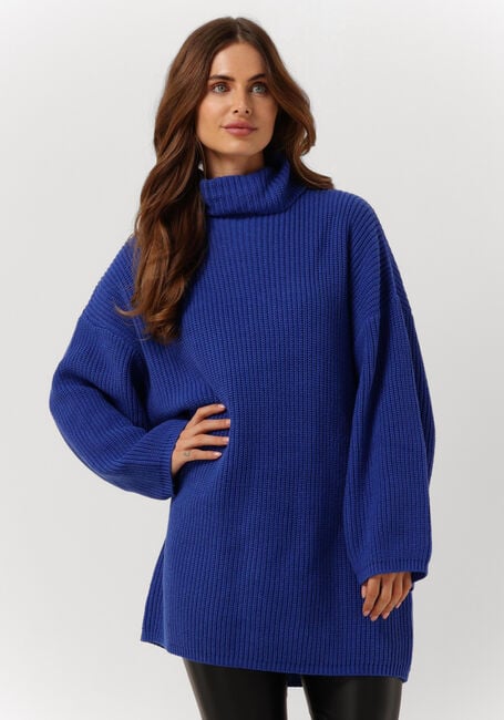 ANOTHER LABEL Mini robe MYRA KNITTED PULL L/S en bleu - large