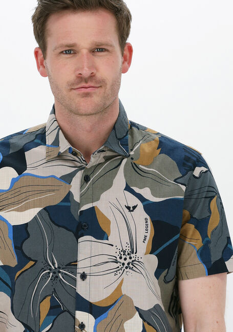 PME LEGEND Chemise décontracté SHORT SLEEVE SHIRT PRINT ON CTN SLUB en multicolore - large
