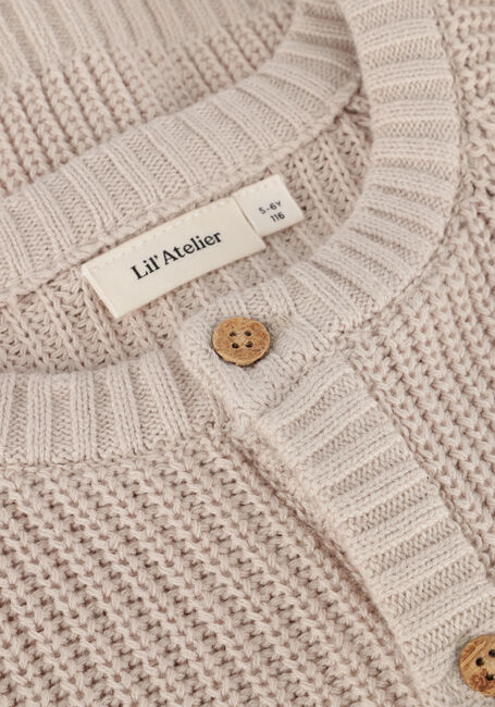 LIL' ATELIER Gilet NMNEMLEN LIN LS KNIT LIL en beige - large