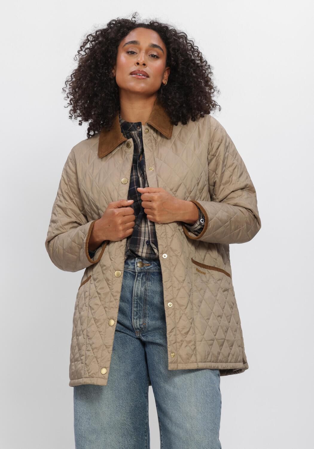 BARBOUR Veste matelass&eacute; ICONS MODERN LIDDESDALE QUILTED JACKET en beige - large