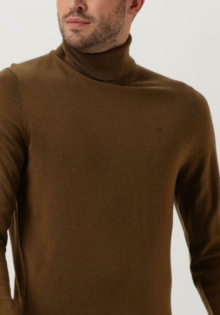 CALVIN KLEIN Col roulé MERINO TURTLE NECK en vert - large