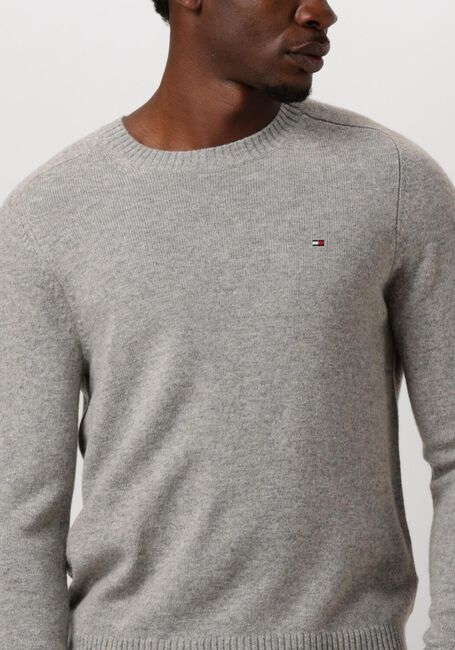 Lichtgrijze TOMMY HILFIGER Trui LAMBSWOOL CREW NECK - large