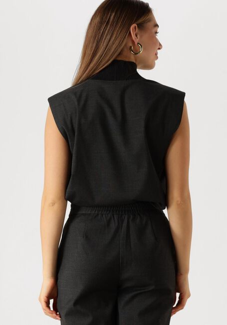 Grijze CO'COUTURE Gilet KAYA RIB TURTLENECK VEST - large