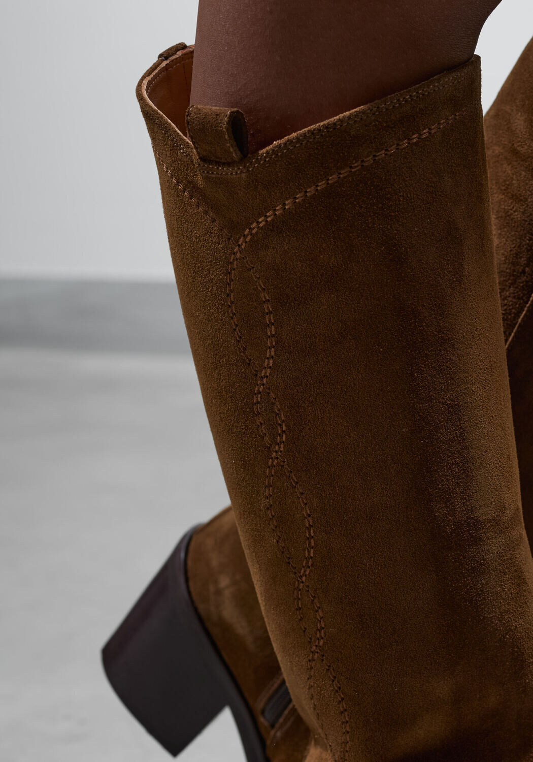 STEFANO LAURAN Bottes hautes B5631 en cognac - large