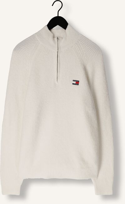 Witte TOMMY JEANS Trui TJM REG 1/4 ZIP RAGLAN BADGE Witte TOMMY JEANS Trui TJM REG 1/4 ZIP RAGLAN BADGE - large