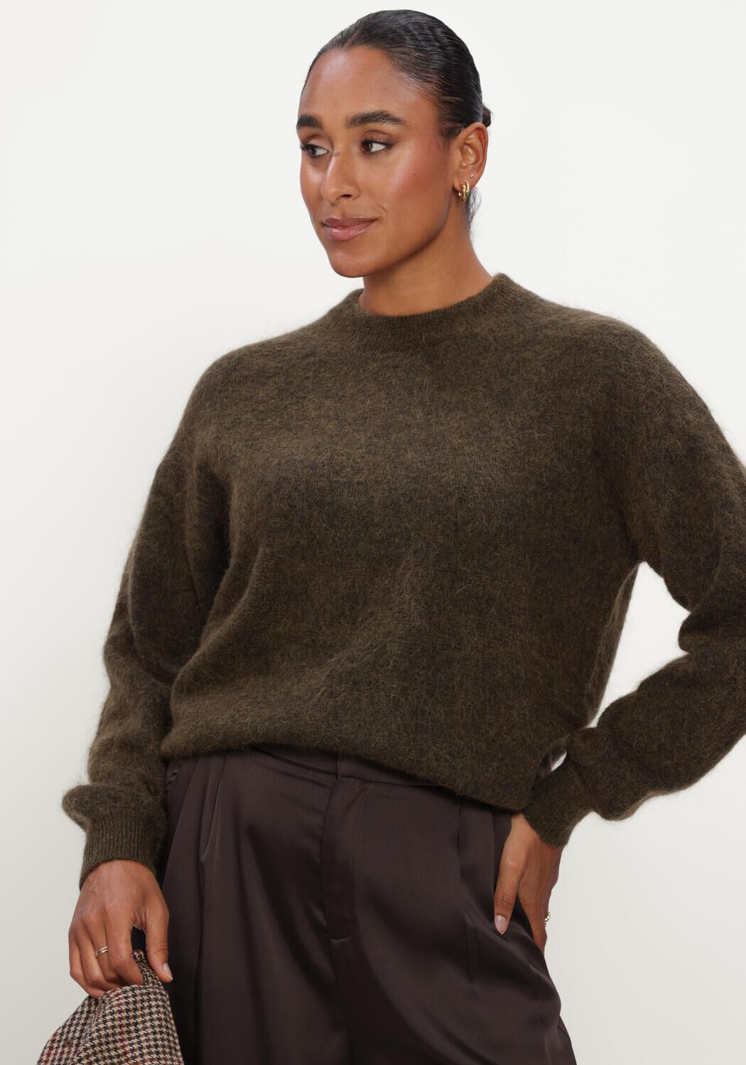 TWNS Pull HIGH-NECK PULLOVER, LONG SLEEVES en marron - large