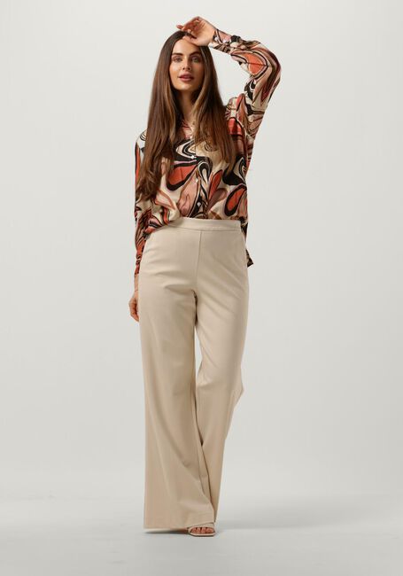 Witte SUMMUM Wijde broek TROUSERS BOOT CUT PUNTO MILANO (4S2197) - large