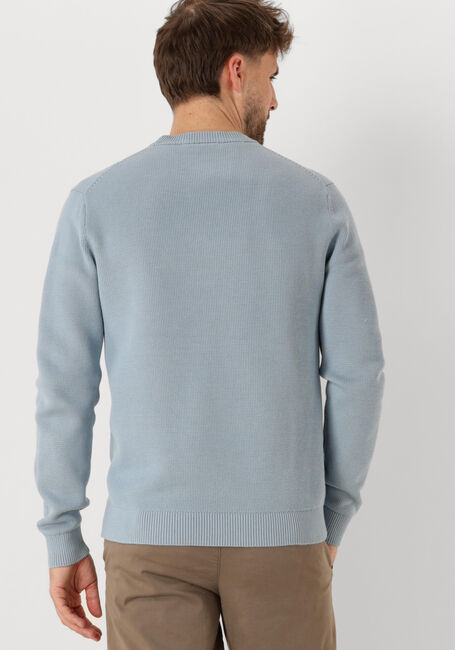 Lichtblauwe SELECTED MEN Trui SLHDANE LS KNIT STRUCTURE CREW NECK NOOS - large