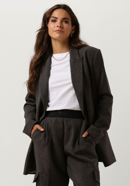 Grijze ACCESS Blazer OVERSIZED DOUBLE BREASTED BLAZER - large