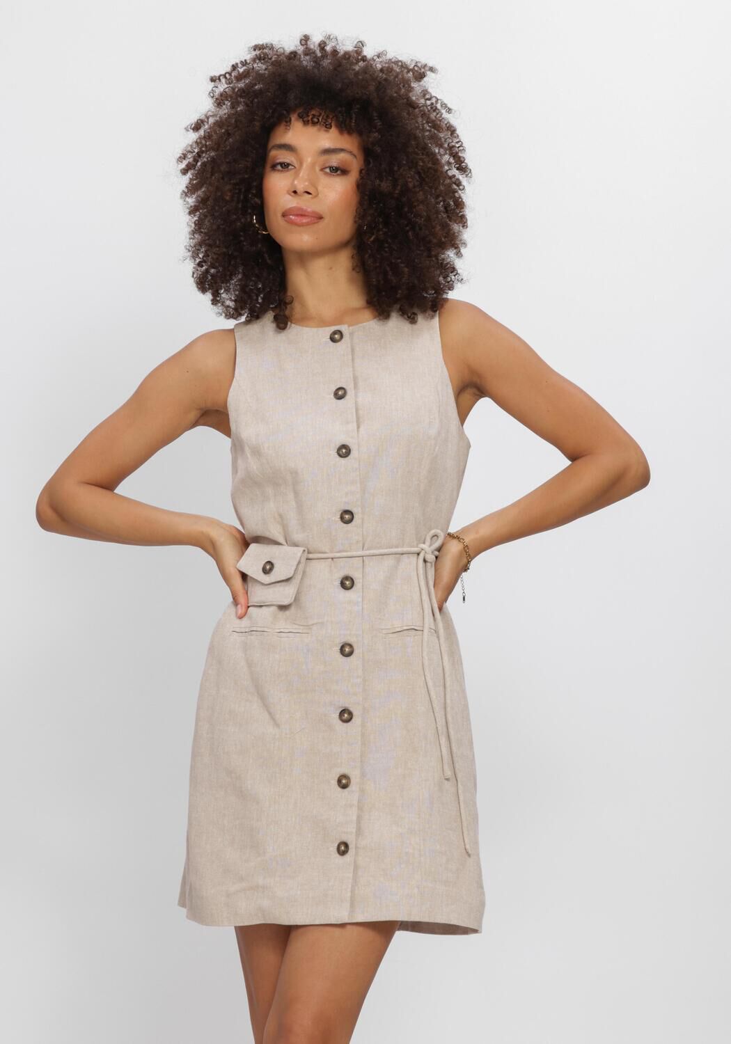 Y.A.S. YASUSUMA LS LINEN BLEND DRESS Robes en beige - large