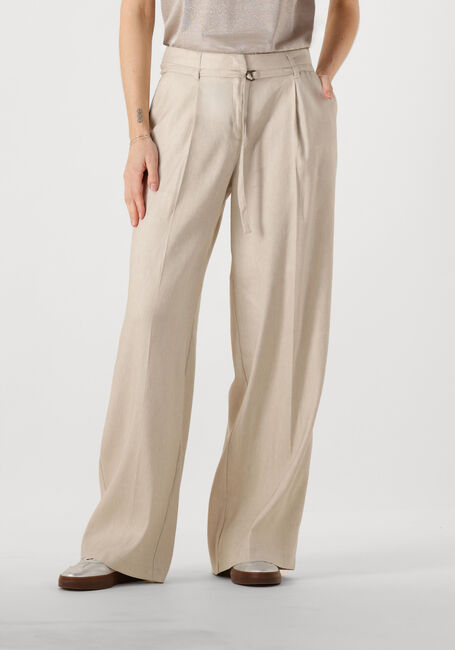 SUMMUM Pantalon TROUSERS WIDE LINEN BLEND TWILL en beige - large