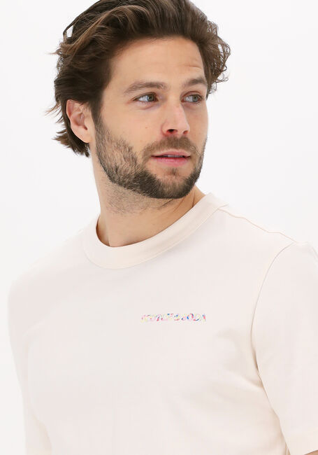 SCOTCH & SODA T-shirt JERSEY LOGO TEE IN ORGANIC COTTON en beige - large