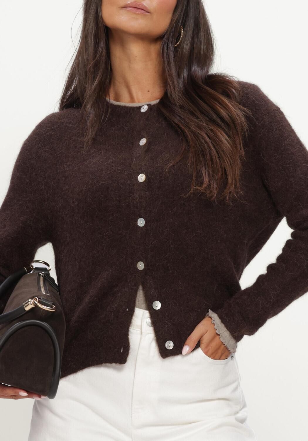 BOII STUDIOS Gilet FLORA en marron - large