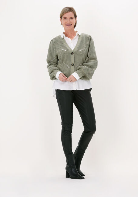 Groene OBJECT Vest OBJLANA L/S KNIT CARDIGAN NOOS - large