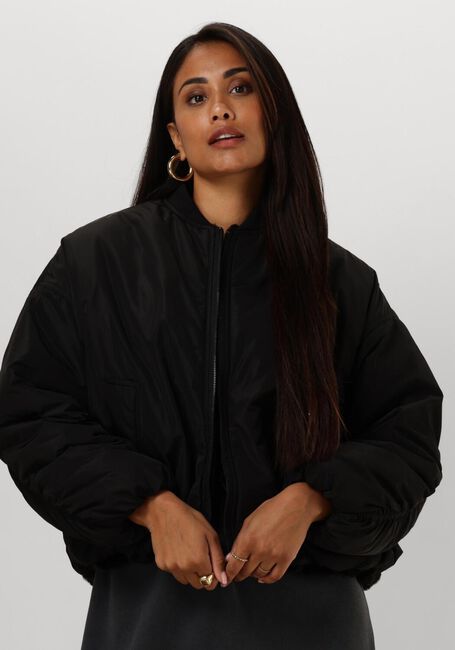 ALIX THE LABEL Jack LADIES WOVEN REVERSIBLE BOMBER en noir - large