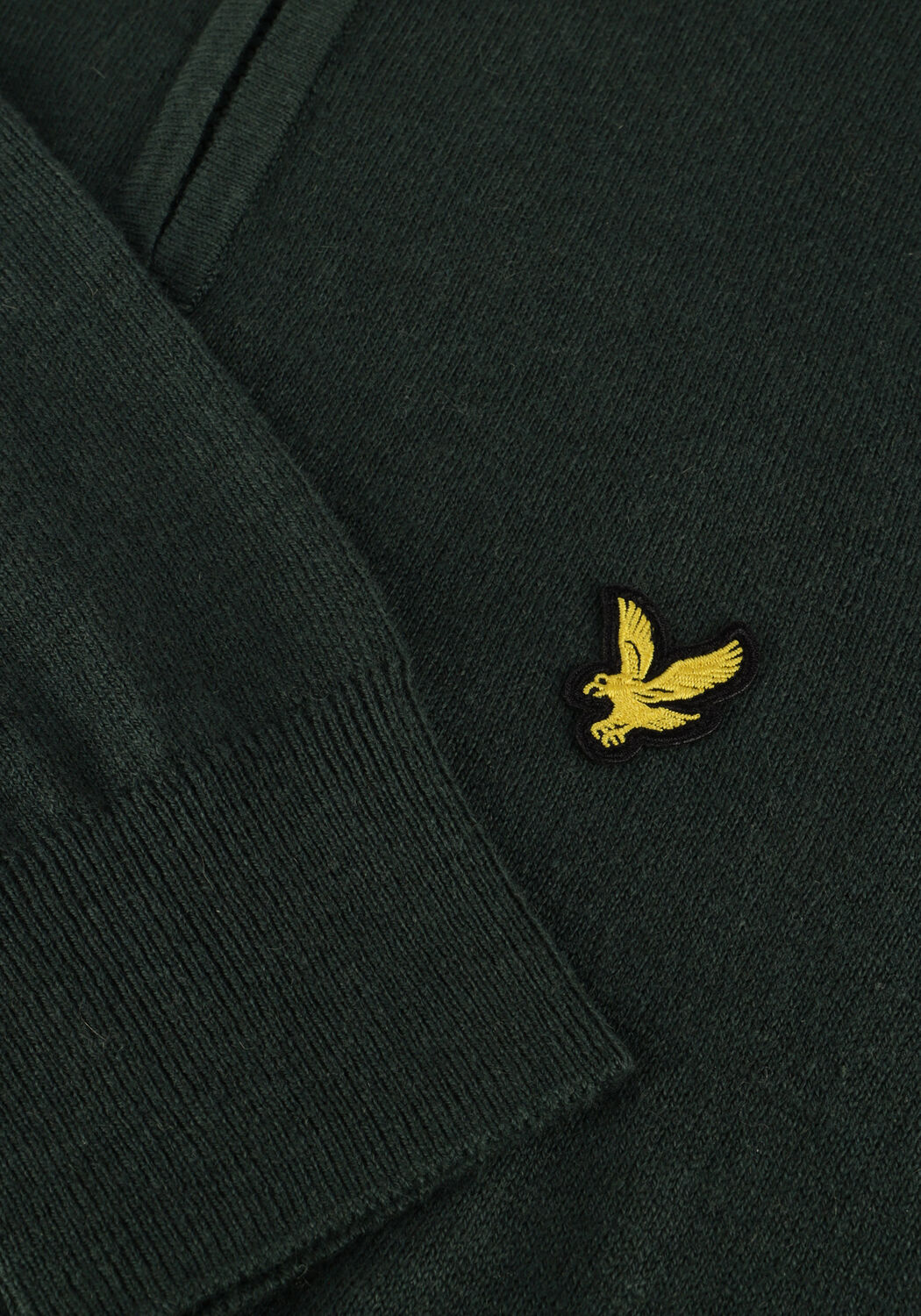 Donkergroene LYLE & SCOTT Trui COTTON MERINO QUARTER ZIP JUMPER - large