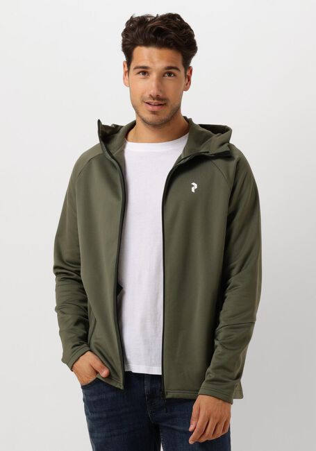 PEAK PERFORMANCE Gilet M RIDE ZIP HOOD en vert - large