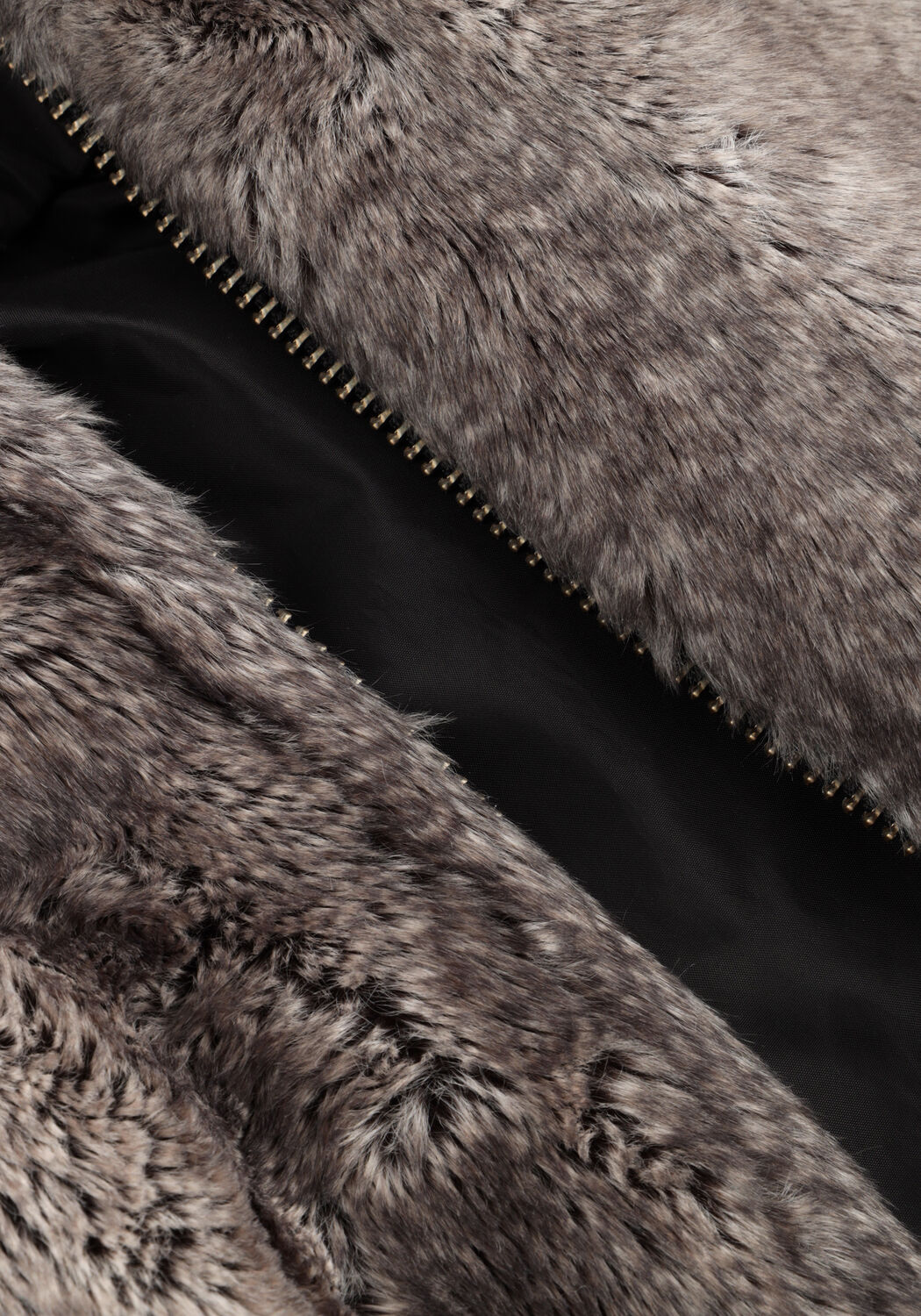 Grijze EST'SEVEN Faux fur jas KINSKI WILD JACKET - large