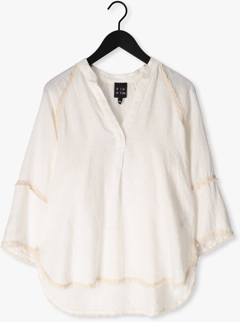 ACCESS Blouse BLOUSE WITH V AND FRINGES en blanc - large