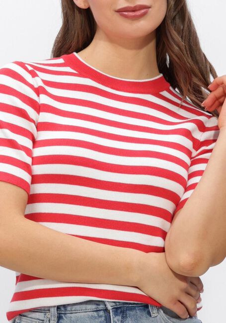 Rode OBJECT Top OBJESTER S/S NEW KNIT PULLOVER - large