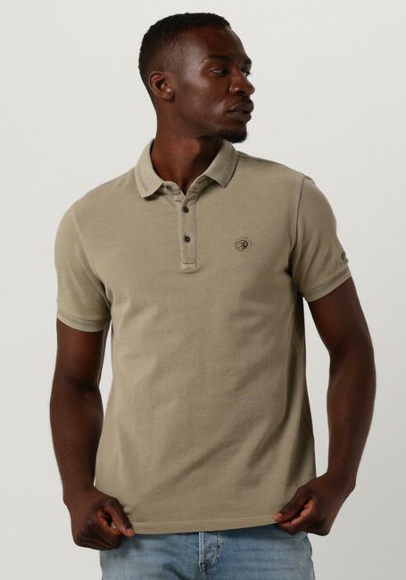 Olijf CAST IRON Polo SHORT SLEEVE POLO INJECTED COTTON PIQUE - large