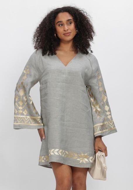 Lichtgrijze GREEK ARCHAIC KORI Mini jurk S26K-2043204 - large