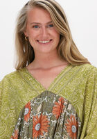 Groene SISSEL EDELBO Maxi jurk MADONNA MIX CAFTAN - medium