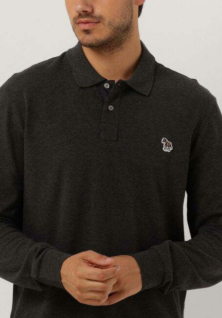 PS PAUL SMITH Polo MENS SLIM FIT LS POLO SHIRT ZEBRA en gris - large
