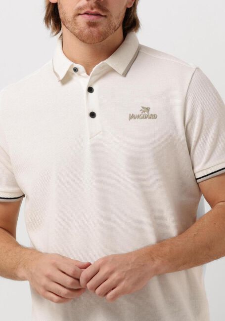 Gebroken wit VANGUARD Polo SHORT SLEEVE POLO COTTON POLY WAFFLE STRUCTURE - large