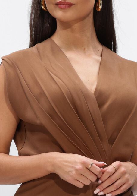 AAIKO Mini robe LENY TENCEL TEN 545 en marron - large