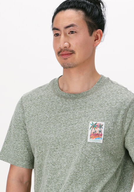 SCOTCH & SODA T-shirt MELANGE CREWNECK JERSEY T-SHIRT en vert - large