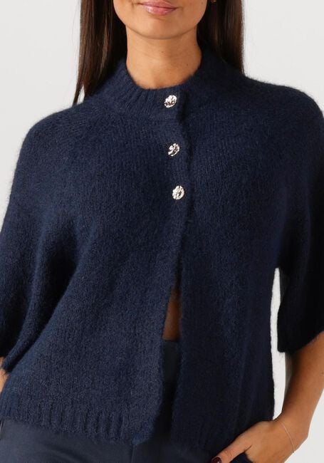 NEO NOIR Pull BENUTA FLUFFY KNIT CARDIGAN Bleu foncé - large