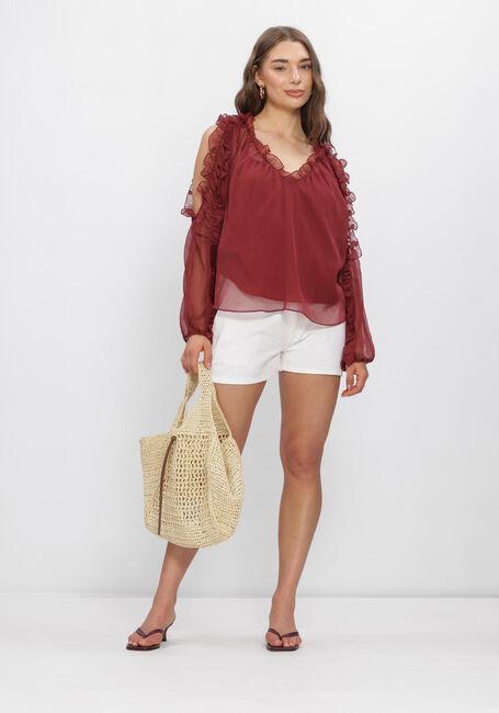 Bordeaux DANTE6 Tops & T-shirts HARMONY BOHO CHIFFON TOP - large