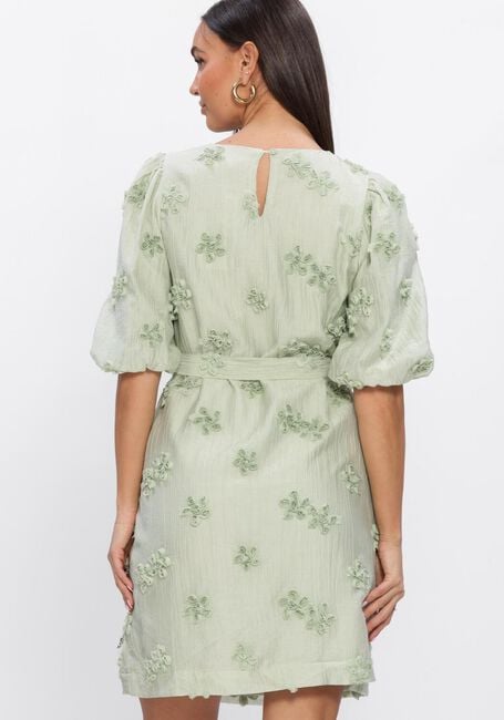 JANSEN AMSTERDAM Mini robe ROXY JURK 3DF1 596 SHORT PUFFED SLEEVE 3D FLOWERS Menthe - large