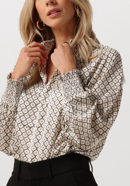 Ecru NEO NOIR  STONE MOROCCAN TILE BLOUSE - large