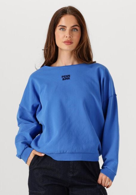 PENN & INK Pull SWEATER W25F1703 en bleu - large