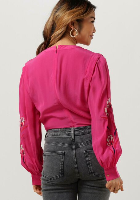 Roze SCOTCH & SODA  RUCHED WAIST BLOUSE WITH EXTENDED SHOULDER - large
