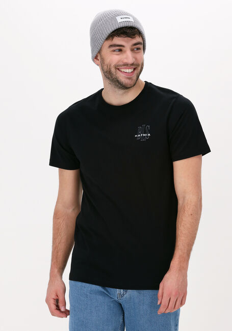 BLS HAFNIA T-shirt MINI OUTLINE LOGO T-SHIRT en noir - large