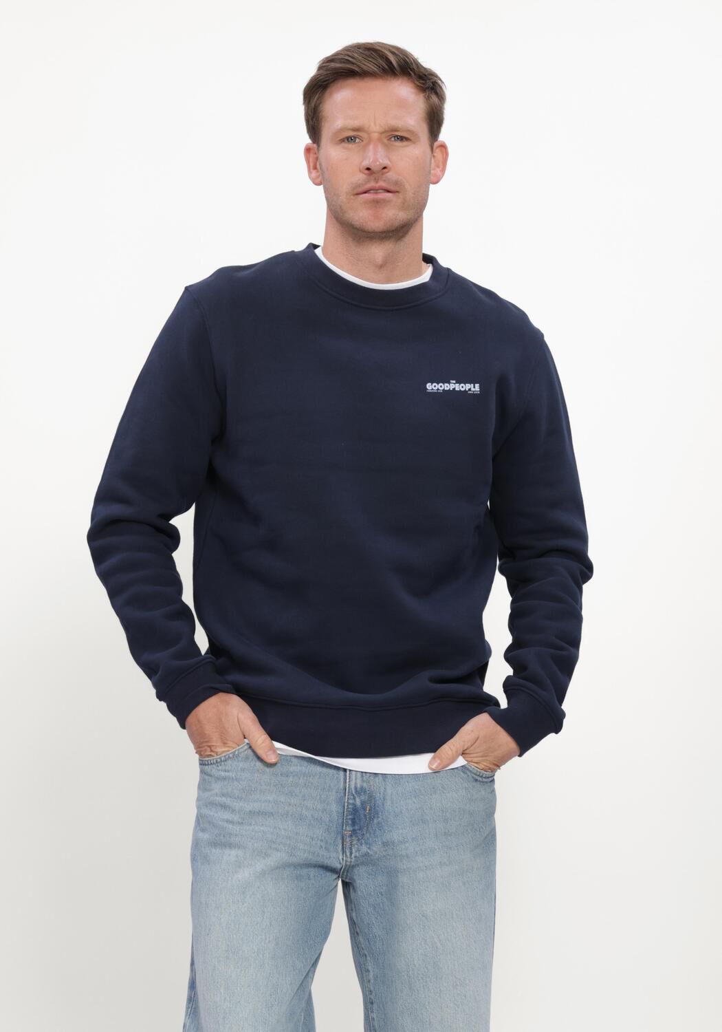 Donkerblauwe THE GOODPEOPLE Trui LITO - large