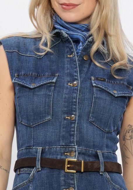 Blauwe LEE Midi jurk MAXI WESTERN DRESS 112376938 - large