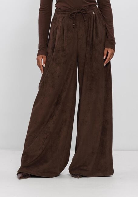 NUKUS Pantalon large BERTIE PANTS SUEDE en marron - large