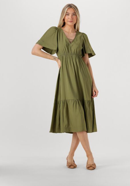 OBJECT Robe midi OBJCELINE 2/4 LO DRESS 138 en vert - large