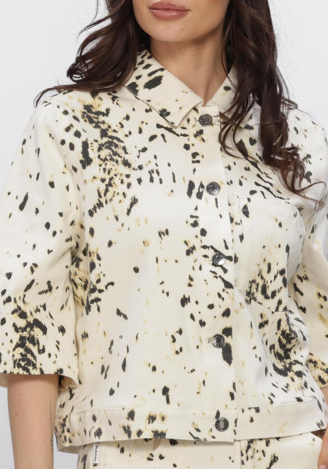 Beige MODSTR&Ouml;M Tops & T-shirts ULIANAMD PRINT SHIRT - large