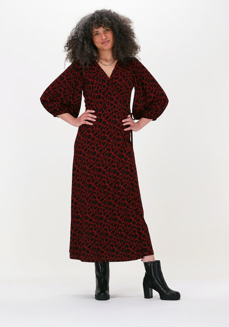 JANSEN AMSTERDAM Robe midi DRESS OVERLAP en rouge - large
