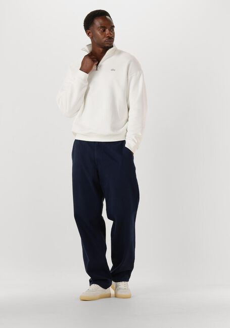 Witte LACOSTE Sweater LOOSE FIT ZIP NECK FLEECE SWEATSHIRT - large