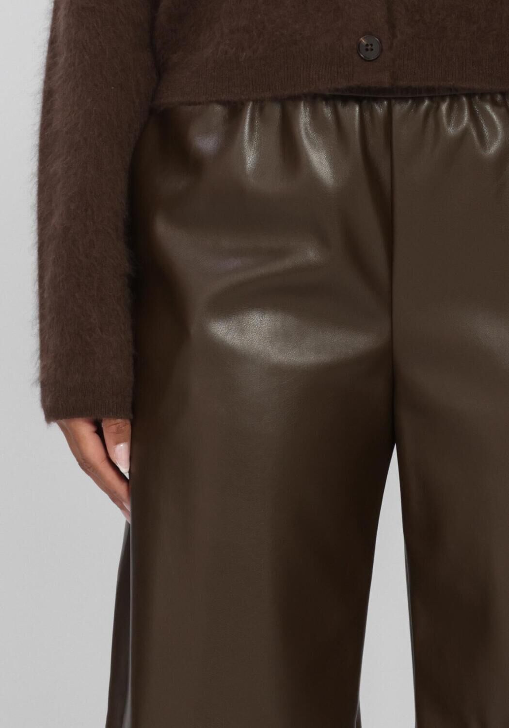 SUNCOO Pantalon large JUST en marron - large