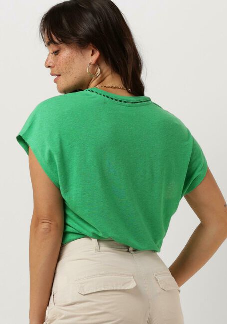 SCOTCH & SODA Haut V-NECK LADDER DETAIL LOOSE FIT T-SHIRT en vert - large