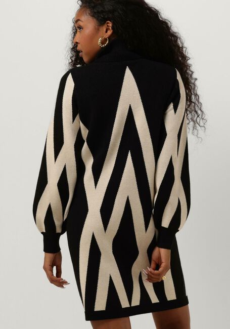 Zwarte OBJECT Mini jurk OBJRAY L/S KNIT ROLLNECK DRESS - large