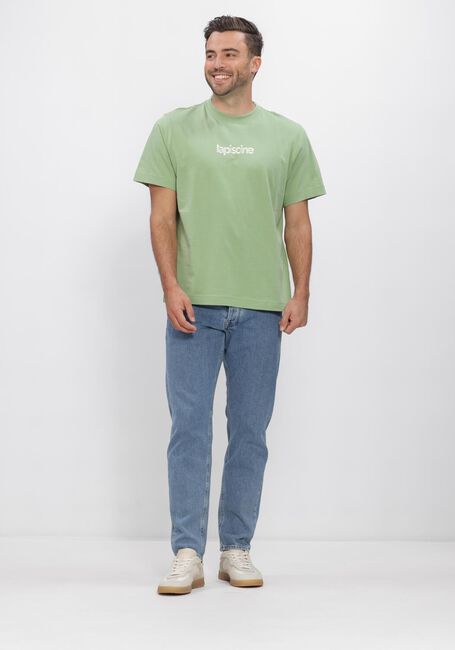 SELECTED MEN T-shirt SLHASPEN GRAPHIC SS TEE en vert - large