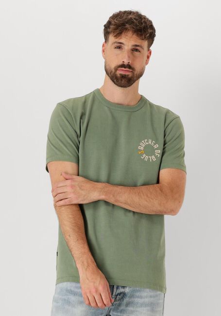 BUTCHER OF BLUE T-shirt ARMY CIRCLE TEE en vert - large